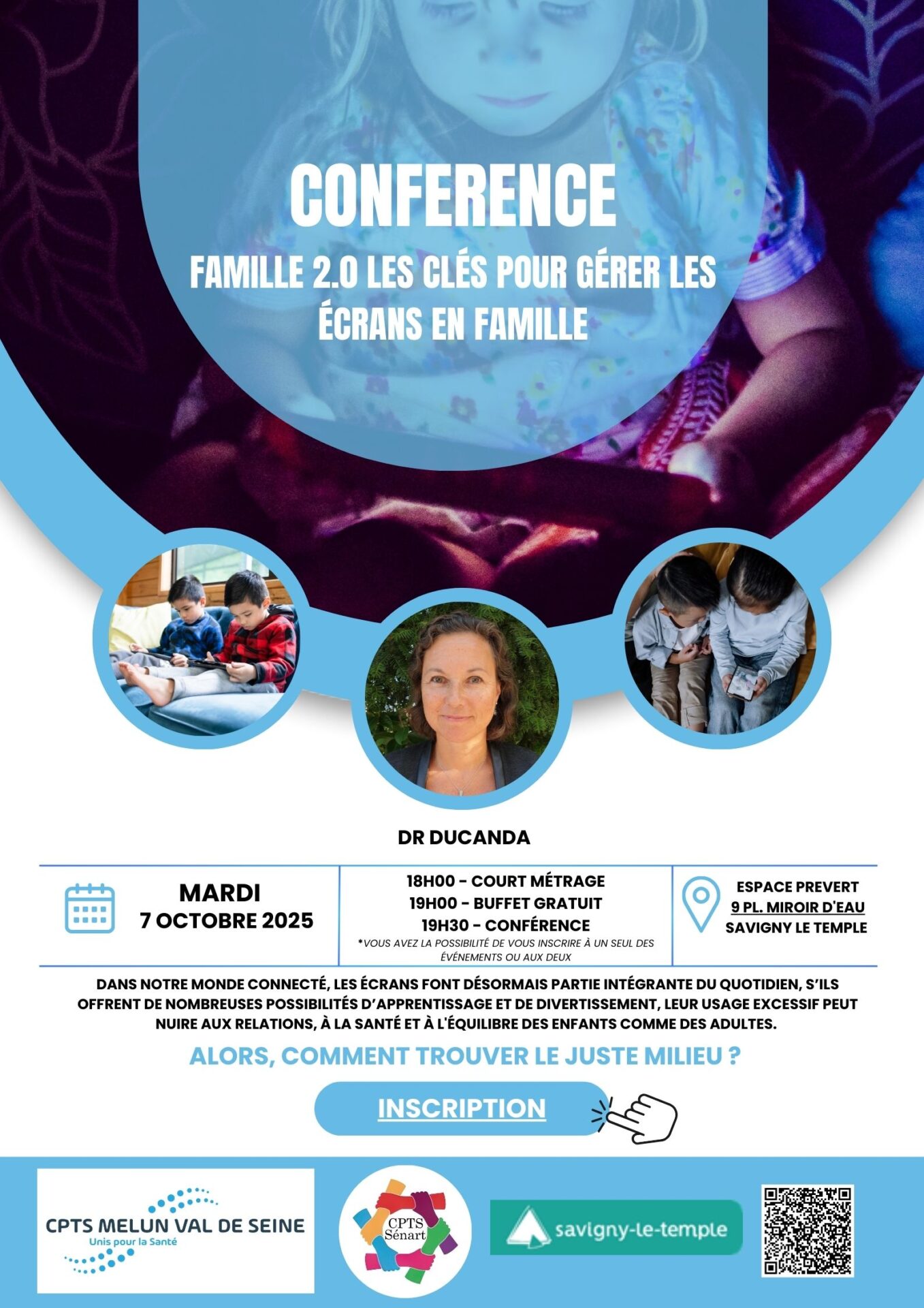 Conférence : Dr Ducanda, Famille 2.0 les clés pour gérer les écrans en famille