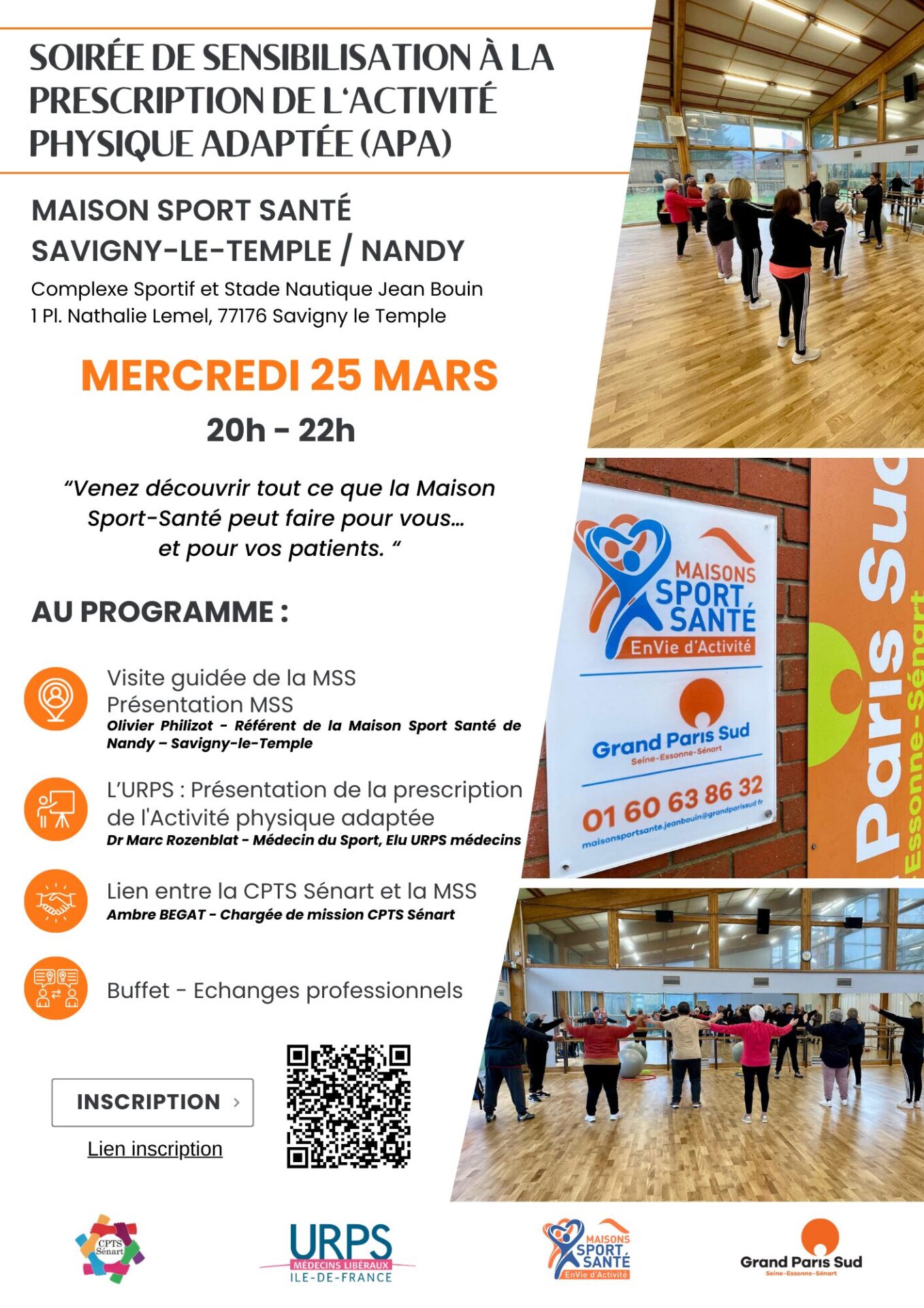 Soirée d’information et d’échanges autour de la prescription de l’Activité Physique Adaptée (APA).